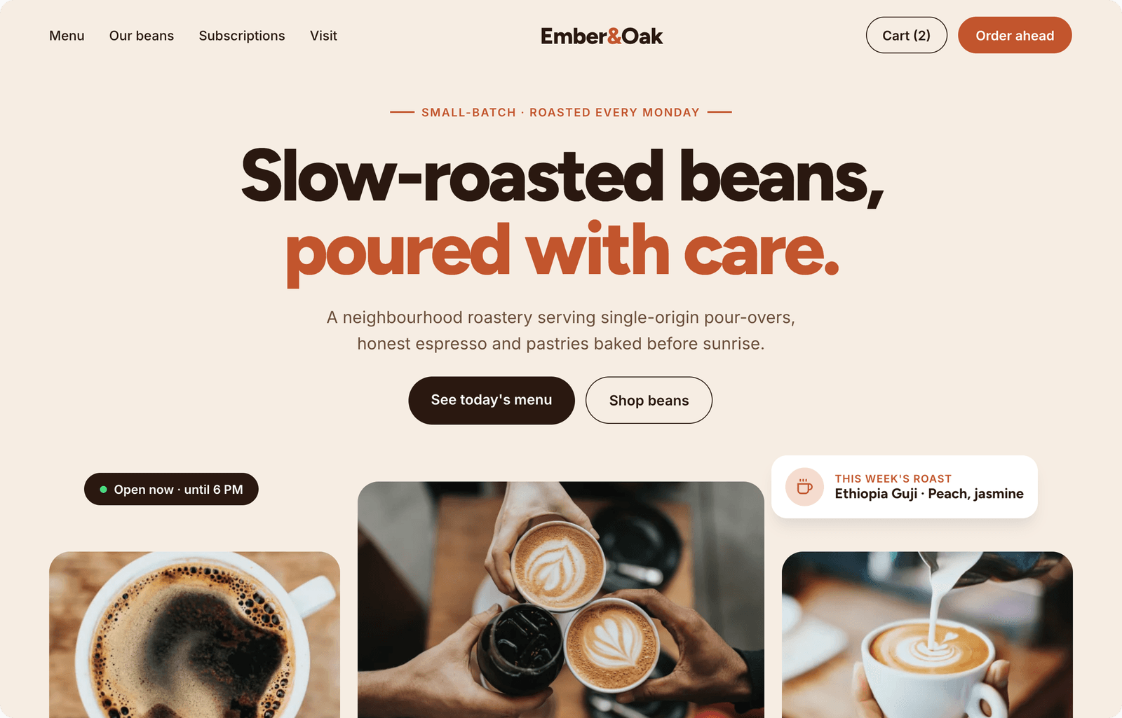Ember & Oak template