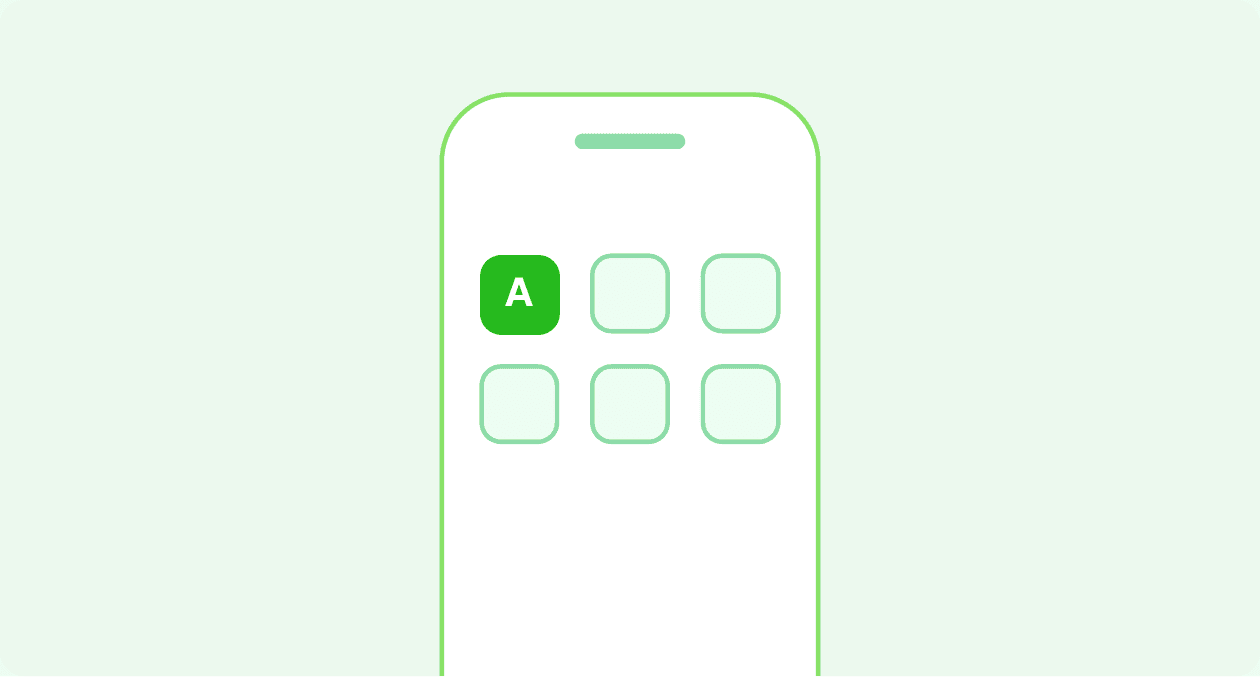 Phone home screen with your branded app icon
